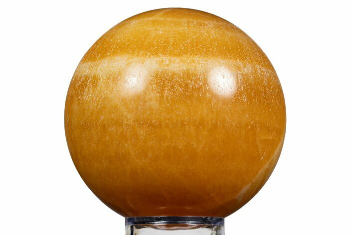 Polished, Orange Calcite Sphere - Mexico #343870